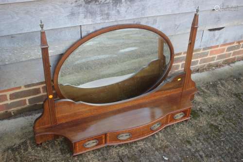 An Edwardian walnut satinwood banded box and line inlaid ova...