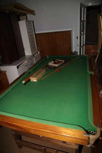 A Boliden Punter Six De Luxe slate bed snooker table, on fol...