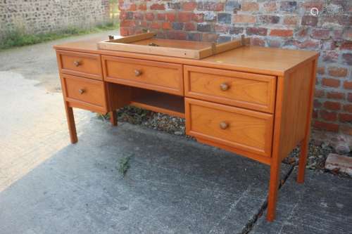 A G Plan teak dressing table, fitted five drawers, on stile ...