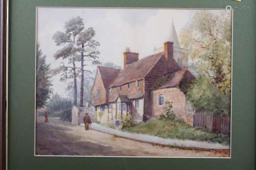 A E G: watercolours, Witley Surrey, 9 1/2 x 12 1/2, in strip...