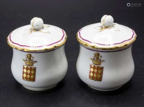 Paar Cremetöpfchen / A pair of cream pots, Frankreich, 19. J...