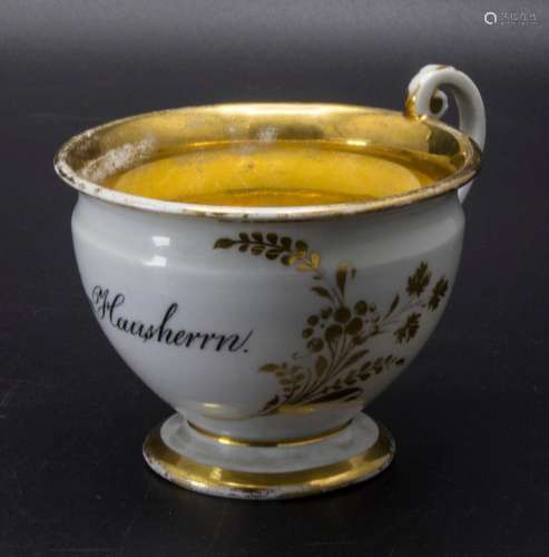 Tasse 'Dem Hausherrn' / A cup with inscription, Me...