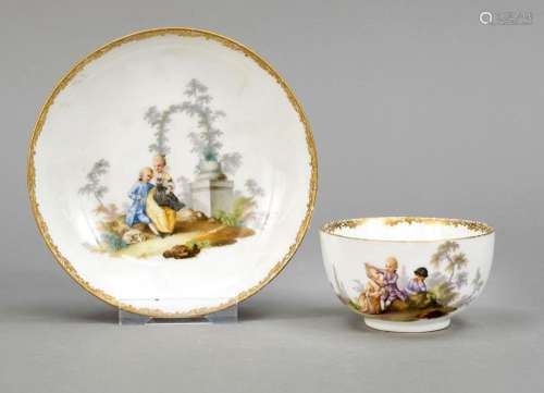 Cup with saucer, Meissen, mark
