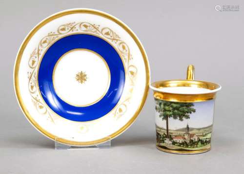 View cup with saucer, w. Thuri