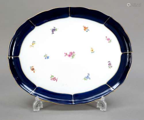 Large oval platter, Meissen, P