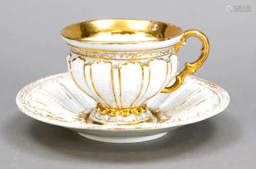 Cup with saucer, Meissen, knob