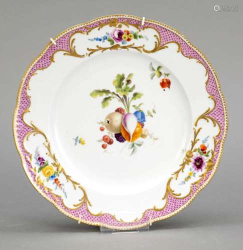 Plate with fruit decor, Meisse