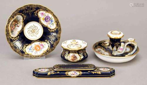 Writing set, 3 pieces, Meissen