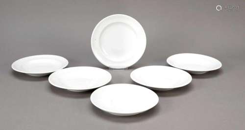 Six small plates, Meissen, aft