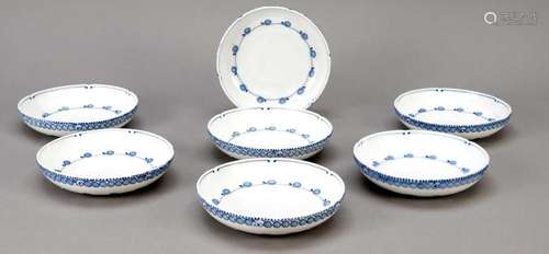 Seven saucer, Meissen, Markem