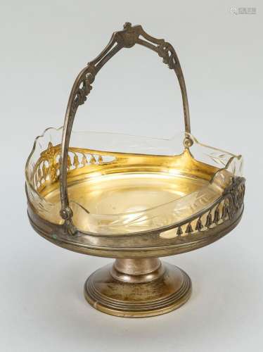 Art Nouveau handle top bowl, c