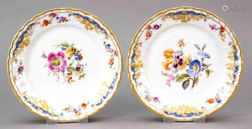 Two bread plates, KPM Berlin,