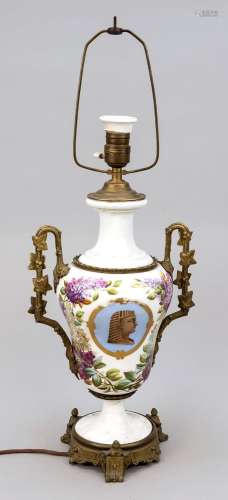 Vase lamp, late 19th c., ampho