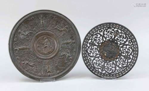 2 Historism plates, 19th c., i