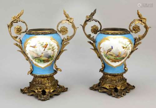 Pair of vases, w. Sèvres, Fran