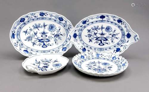 Four serving dishes, Meissen,