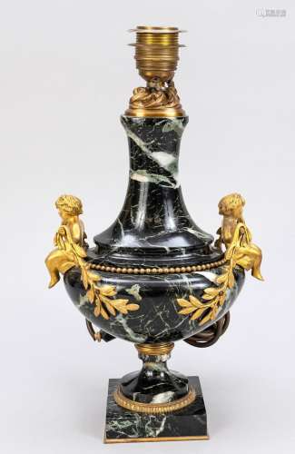 Vase lamp, late 19th century,