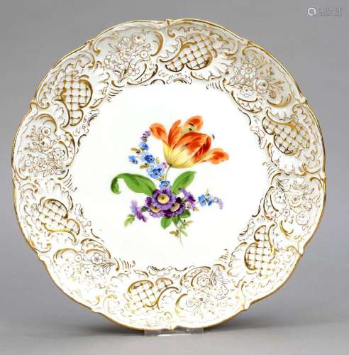 A ceremonial plate, Meissen, m