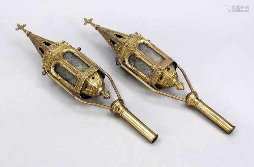 Pair of processional lanterns,