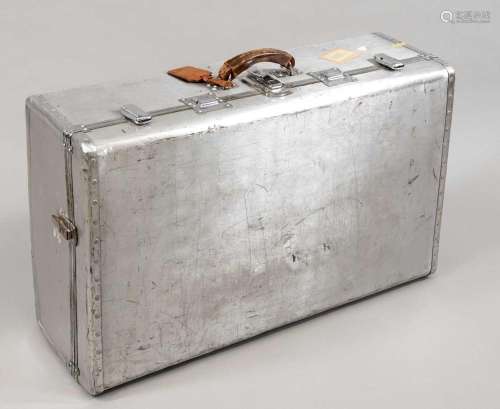Vintage aluminum suitcase, mid