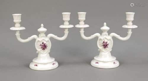 Pair of candlesticks, 2-flame,