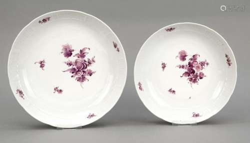 Two round bowls ,Nymphenburg,