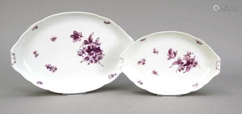 Two oval bowls, Nymphenburg, m