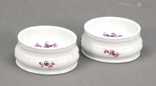 Two oval salvers, Nymphenburg,