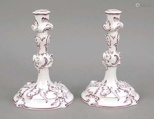 Pair of candlesticks, Nymphenb