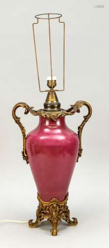 Large vase lamp, late 19th c.