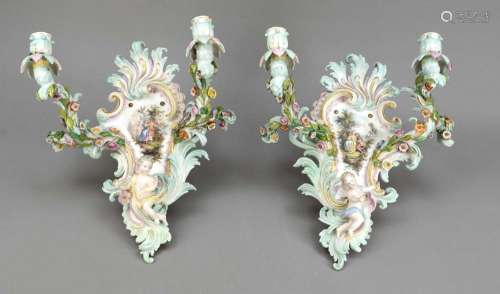 Pair of wall appliques, Meisse