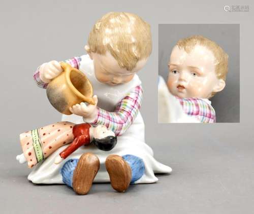 Child with doll, Thuringia, ea