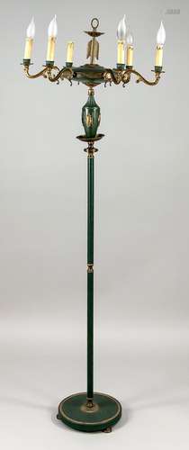 Floor lamp, 20th c., metal pai