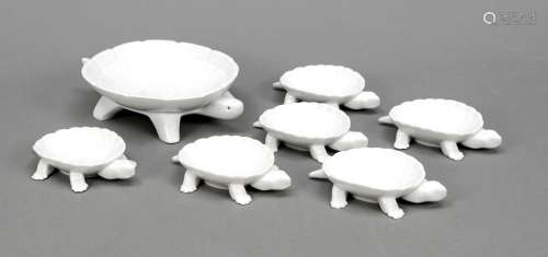Six small and 1 large turtle-s