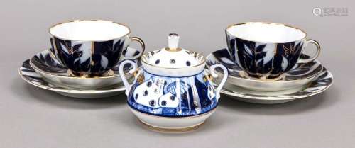 Two tea sets and sugar bowl, 7