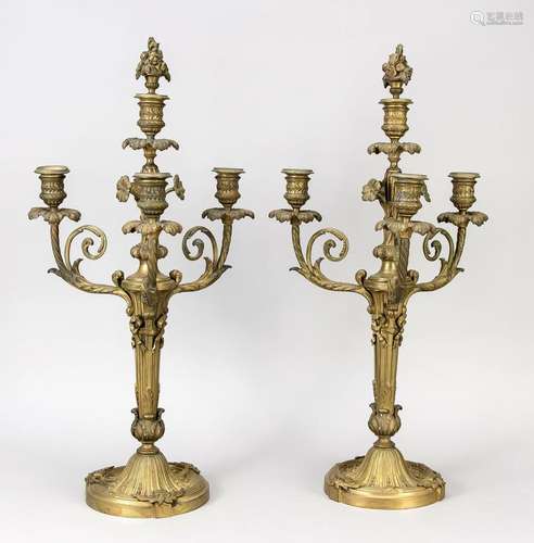 Pair of candlesticks, 19th cen