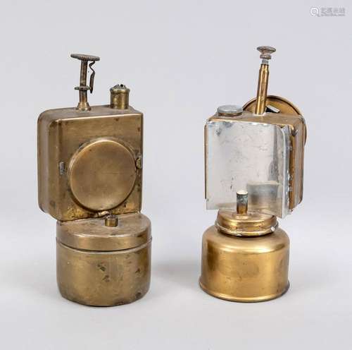 2 pit lamps/carbide lamps, 19t