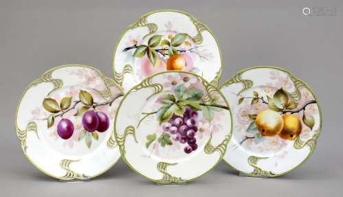 Four Art Nouveau plates, Rosen
