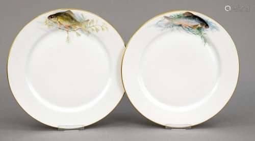 Two fish plates, Meissen, Knau