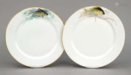 Two fish plates, Meissen, Knau