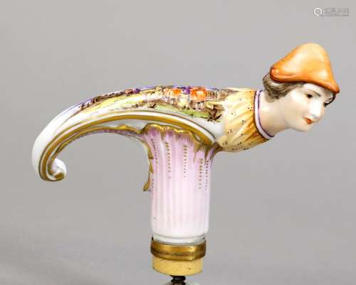 Porcelain stick handle, w. Mei