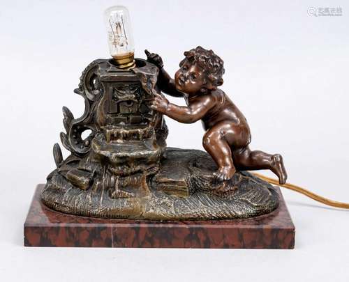 Figural table lamp, late 19th