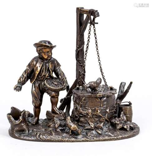 Scenic inkwell, late 19th cent