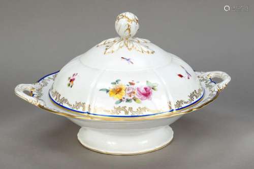 Round lidded tureen, KPM, mark