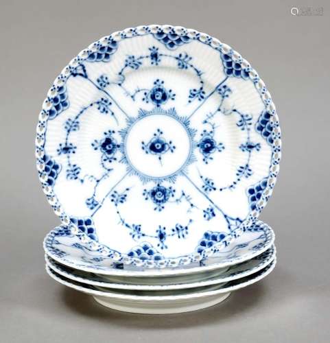 Four cake plates, Royal Copenh