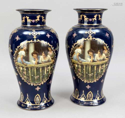 Pair of vases, Royal Limoges,