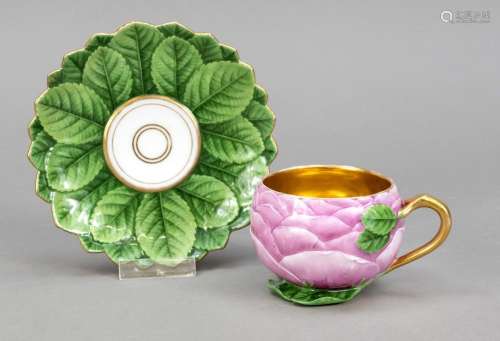 Rose cup with saucer, KPM Berl