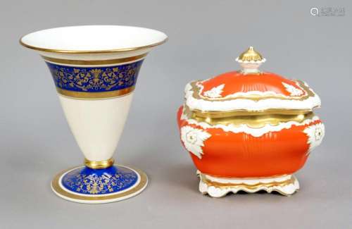 Lidded box and vase, Rosenthal