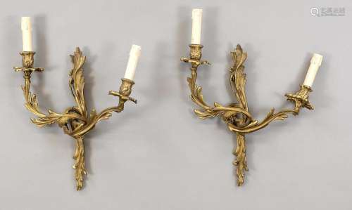 Pair of sconces, late 19th c.,