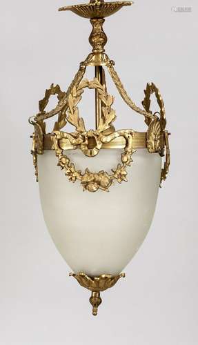 Ceiling lamp, 20th c., brass w